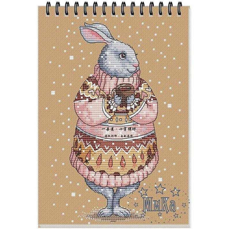 一朵莲绣坊 法国进口正品DMC十字绣自配套件毛衣动物 兔子Rabbit