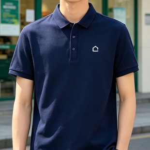 链家工作服短袖T恤男女冰丝翻领polo衫文化衫房产安居中介工装