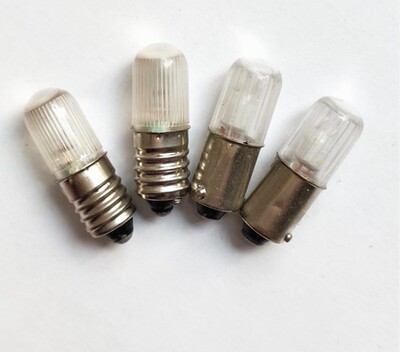 氖气灯泡卡口螺口小灯泡6.3V12V24V110V220V螺口灯泡按钮指示灯B9