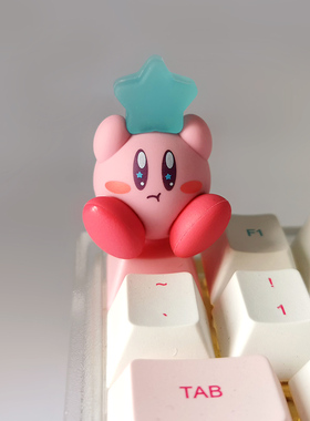 星之卡比主题个性键帽潮玩动漫机械键盘立体装饰治愈摆件礼物esc