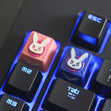 Metal Keycap ow Overwatch Gaming Game Peripheral DVA кролика Индивидуальная рельефа цинка алюминиевая машина клавиатура клавиатура