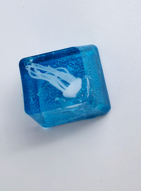 磁轴机械键盘DIY水母个性键帽蓝色海洋滴胶透光原厂高度esc增补帽