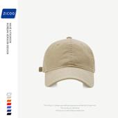 通勤简约百搭水洗棉软顶棒球帽韩版 男女同款 四季 宽檐鸭舌帽显脸小