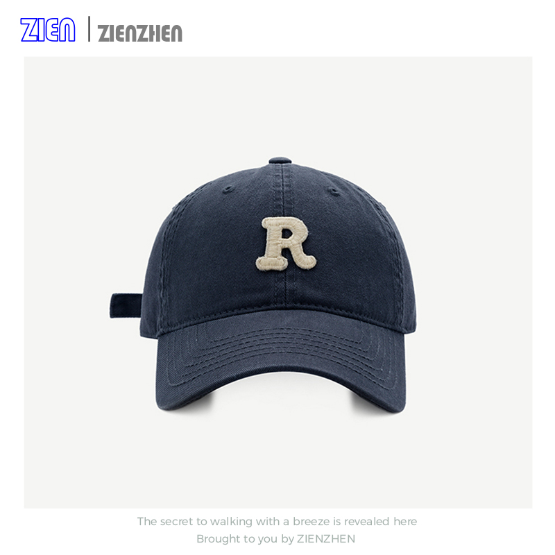 Zien 加大头围R棒球帽男女学生情侣弯檐运动帽子韩版百搭鸭舌帽