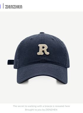 Zien 加大头围R棒球帽男女学生情侣弯檐运动帽子韩版百搭鸭舌帽
