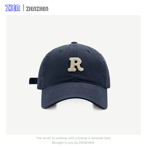 Zien 加大头围R棒球帽男女学生情侣弯檐运动帽子韩版百搭鸭舌帽