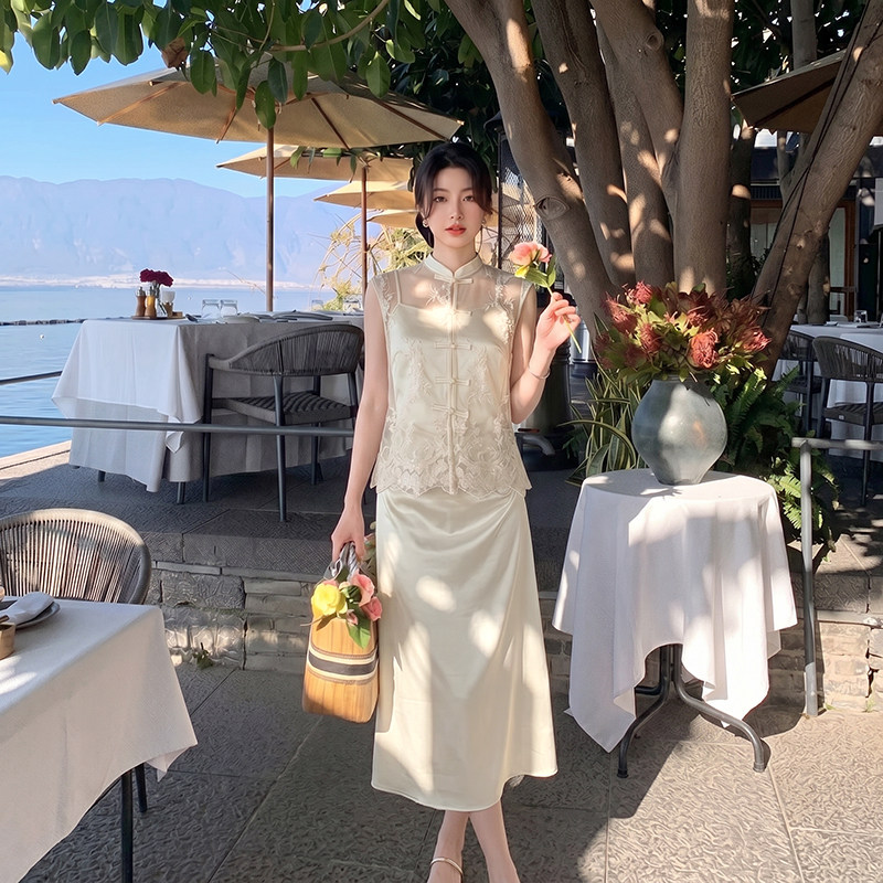 【两件套】2026新中式千金风新中式国风气质减龄夏季套装女D7307