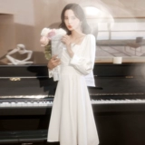 Белое элитное вечернее платье, юбка