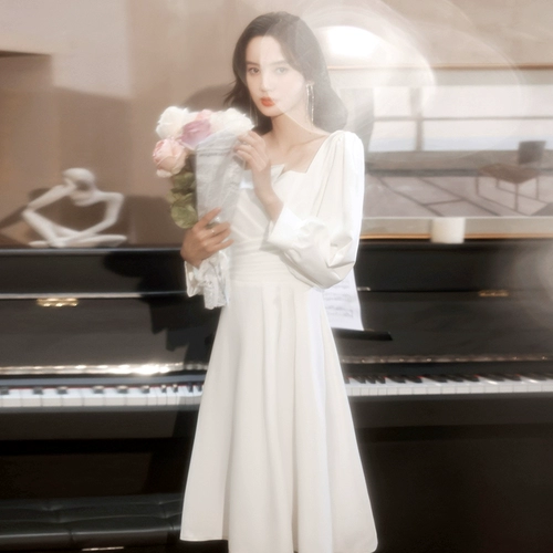 Белое элитное вечернее платье, юбка