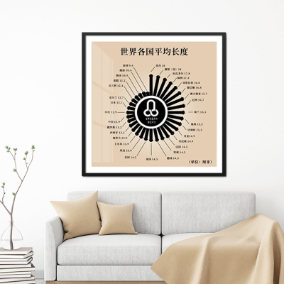 男性丁丁对比图壁挂画男科诊所医院墙装饰画养生会所生殖保养墙画