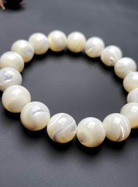 天然白色极光贝贝手链白蝶贝
