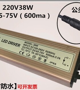 led Driver防水驱动电源集成吊顶平板灯18w38w48镇流器筒射灯整流