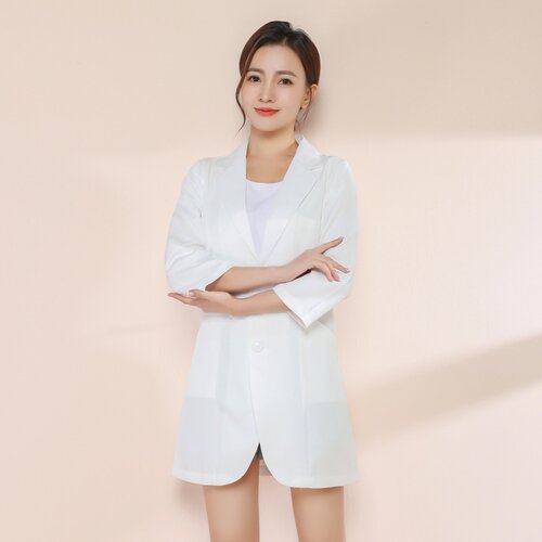 医美工作服女高端美容院夏季薄前台咨询师整形医生口腔牙科白大褂
