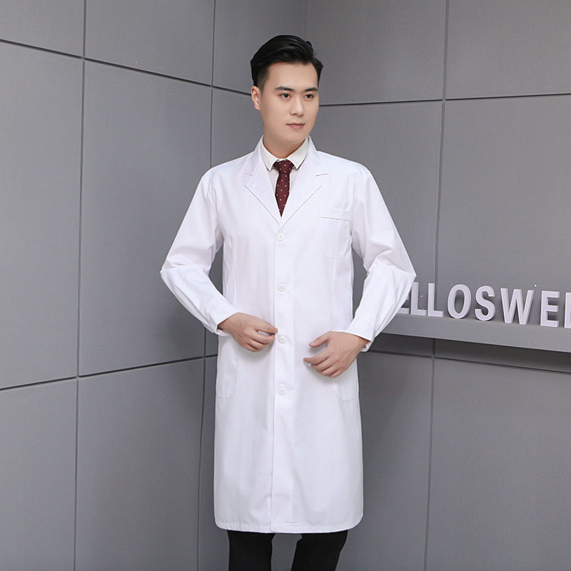 医护人员白大褂印字工作服夏秋装女医生实验服卫校厂男长袖美容师