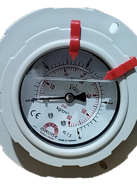 台湾华记SAFE轴向PP隔膜GF-ACFH1弗橡胶耐震压力表4kg60psi 1/2PT