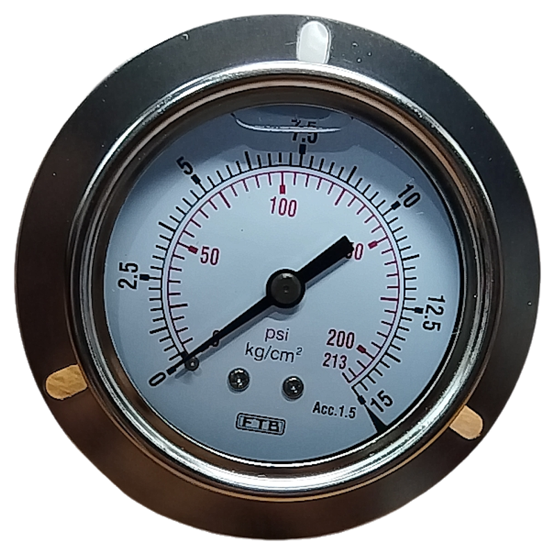 FTB压力表15kg/cm²213psi不锈钢轴向323.71.22表面60MM1/4
