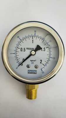 SKON铜接头压力表0 2kgcm230psi表面60mm破碎不安装工程新款