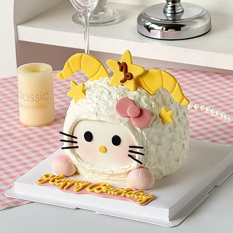 摩羯座翻糖切模12十二星座KT猫蛋糕装饰糖堡森林烘焙工具塑料压模