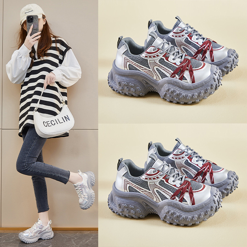 ins韩版新款老爹鞋女2025春季学生运动跑步休闲厚底增高街拍M-98