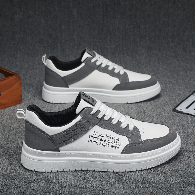 网红男鞋2025新款潮流百搭小众设计感休闲平板鞋学生运动潮鞋