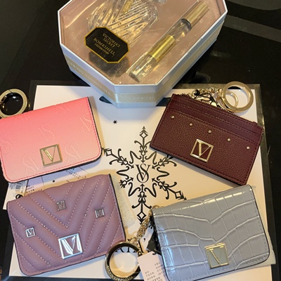 正品维多利亚的秘密便携式卡包