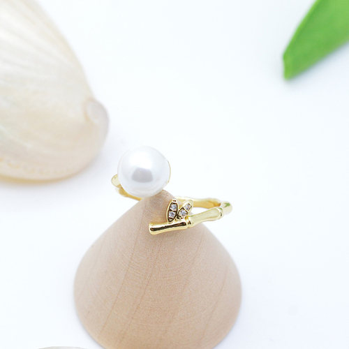 14K金戒指竹节开口戒指换