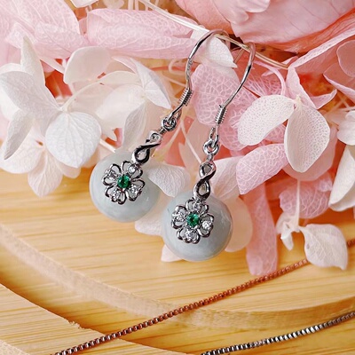 耳坠925银耳钩耳环小平安扣