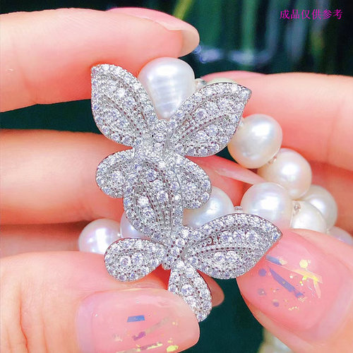 镀金蝴蝶结夹扣毛衣链扣