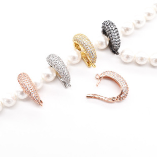 定位固定扣Y字毛衣链扣挂钩 diy饰品配件扣 珍珠项链扣 925半银扣