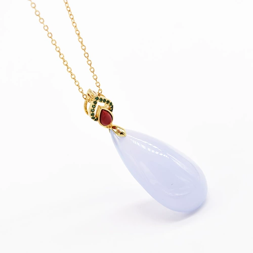 Подвеска подходит для мужчин и женщин, изумрудный аксессуар, чай Тегуаньинь из нефрита, серебро 925 пробы, DIY