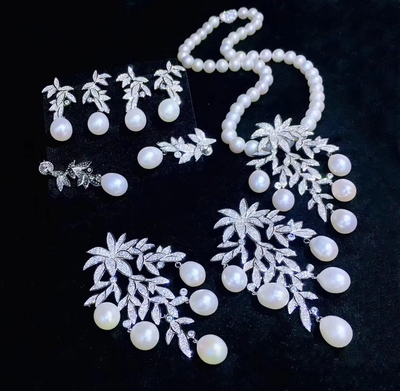 长款毛衣链流苏配件天然淡水珍珠