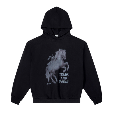 TEARSANDSWEAT宽松连帽卫衣锐哥同款马年限定美式运动卫衣