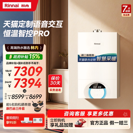 林内壁挂炉天然气家用锅炉地暖暖气采暖炉两用C36