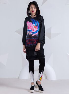 （100元2件）潮牌CR*Z两件套长袖套头卫衣CDICRZ1LG0069