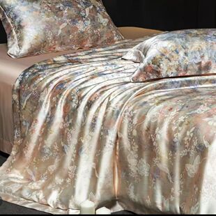 棉四件套丝滑柔软床上用品 高端轻奢蚕丝缎兰精天丝 鎏光溯梦 欧式