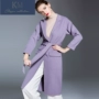 Áo khoác cashmere hai mặt giản dị của châu Âu và Mỹ Phụ nữ 2019 mùa thu và mùa đông Áo len mới của phụ nữ - Trung bình và dài Coat áo khoác