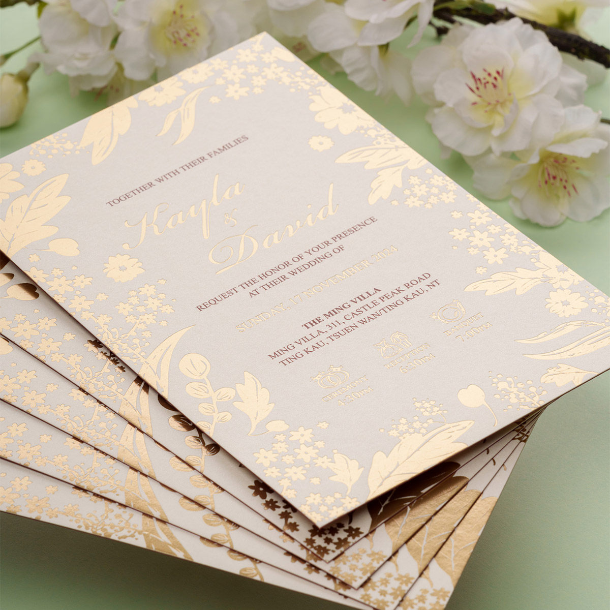 森系结婚小众定制请帖2026婚礼欧式请柬喜帖ins风港版创意邀请函