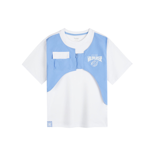 ANTA/安踏儿童短袖T恤男童潮流系列少年顽家针织短袖衫352428117