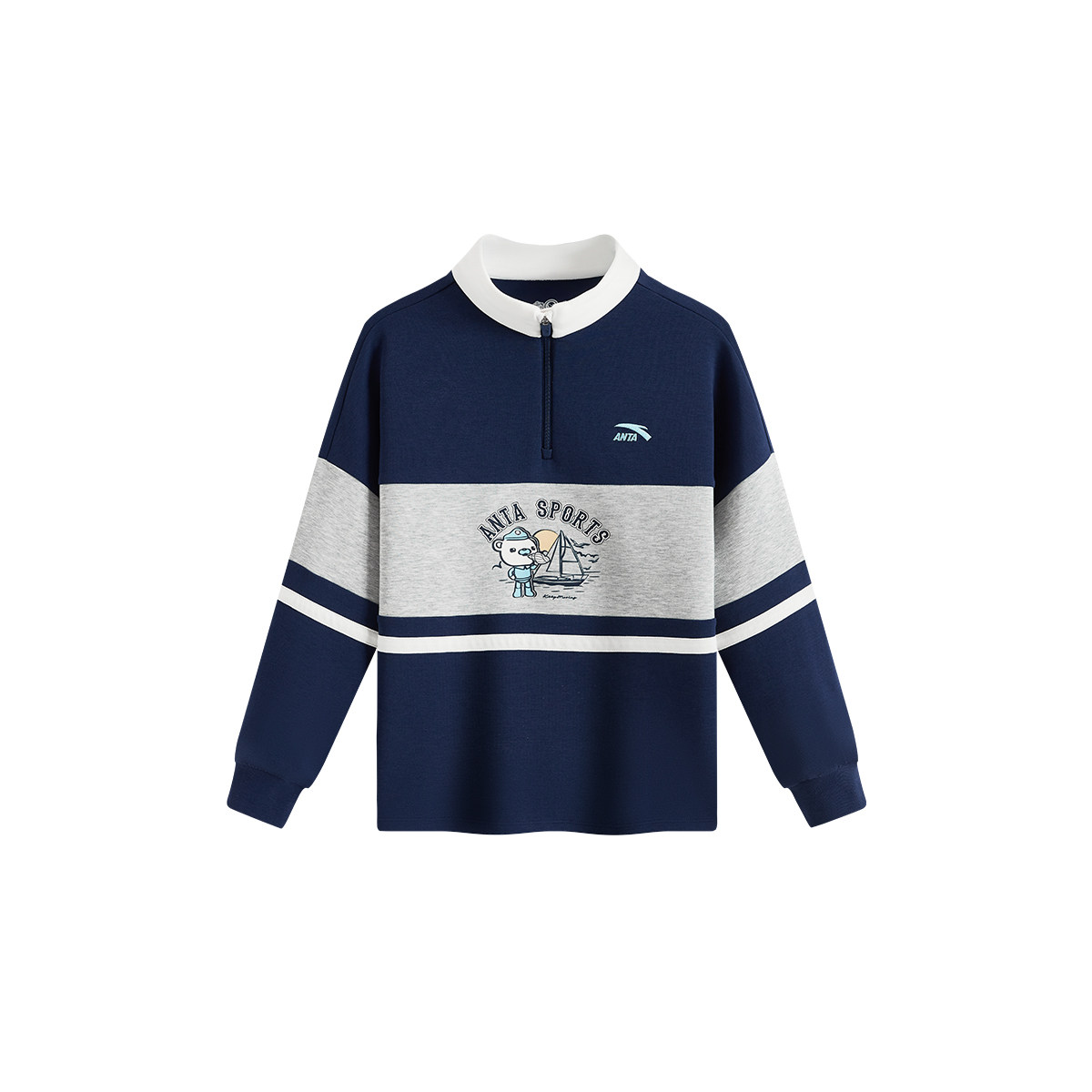 ANTA/安踏秋季新款男小童户外时尚休闲运动长袖POLO衫352549744