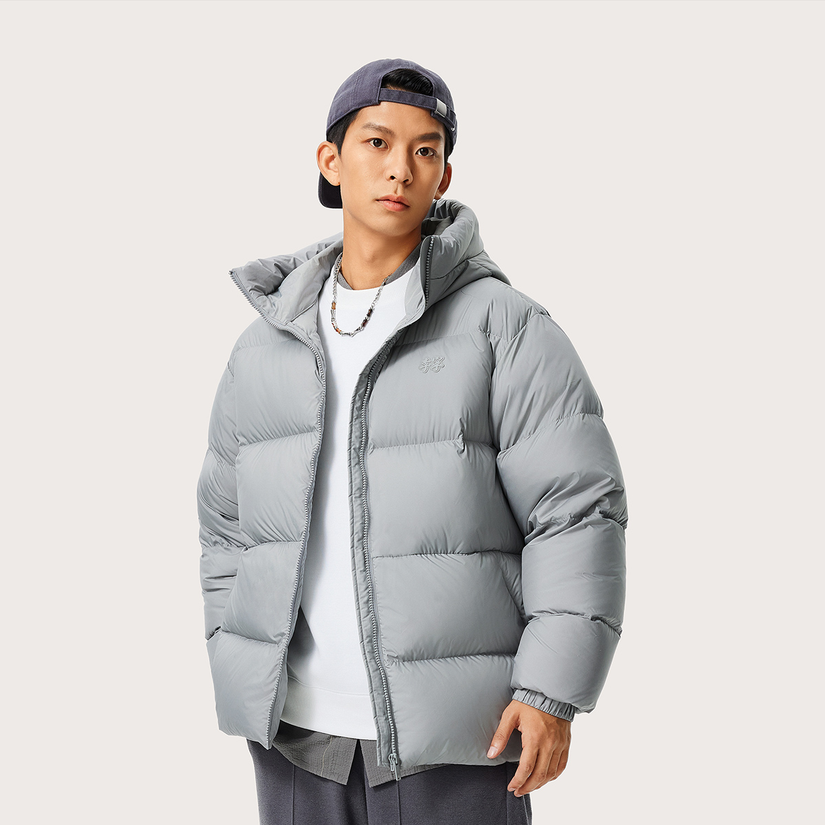 李宁男子中国色羽绒服防风鸭绒