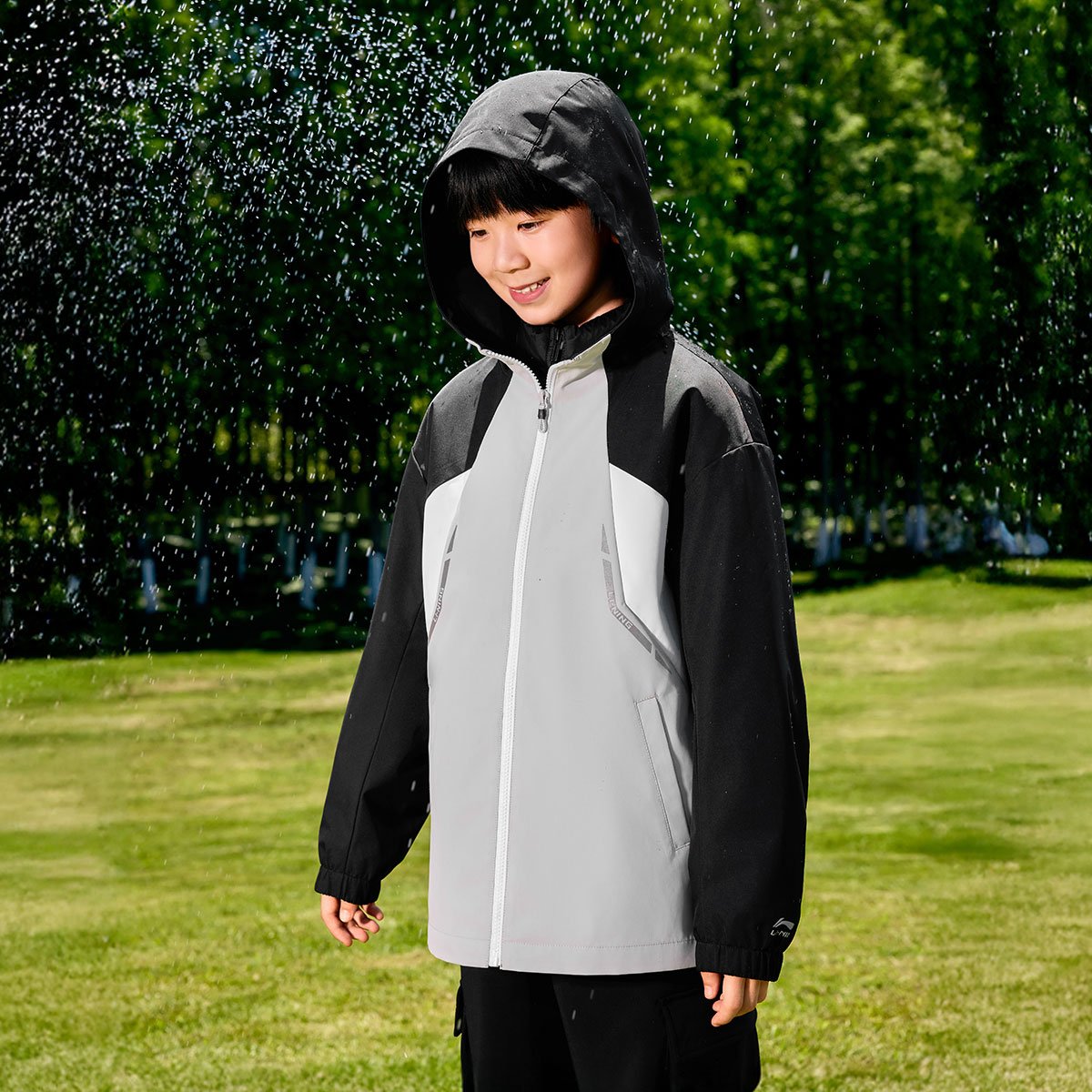 李宁冬季新款男女童宽松运动风衣