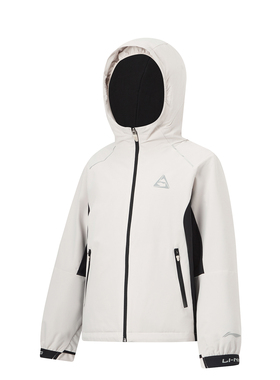 中国李宁男大童2023年新款综合体能系列反光宽松保暖风衣YFMT001