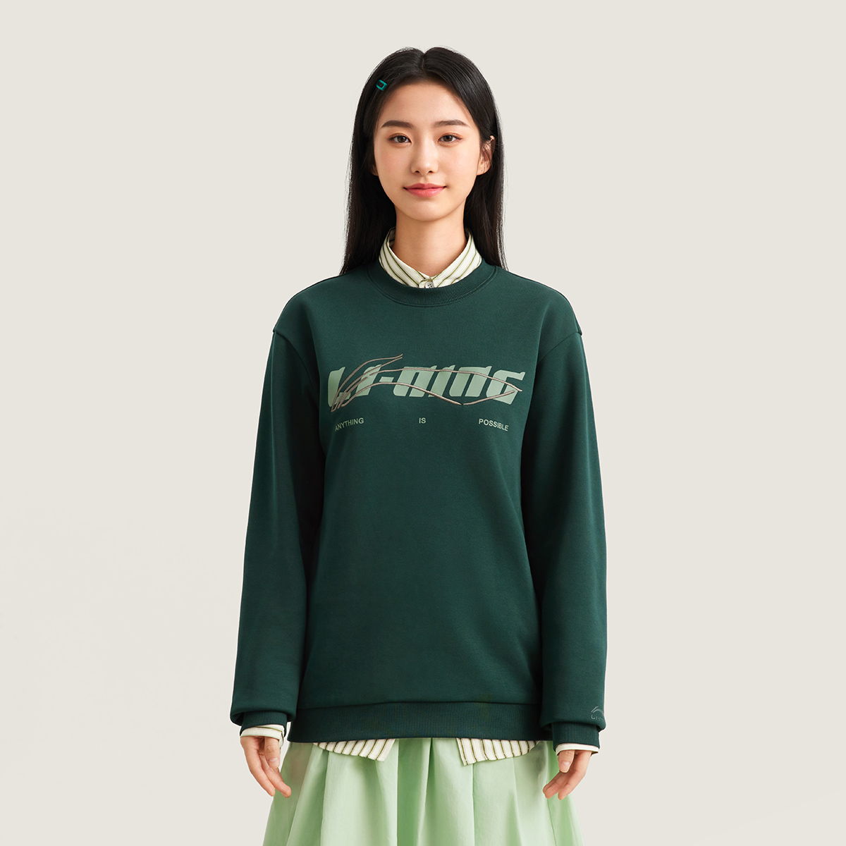 李宁秋季男女款户外加绒运动卫衣