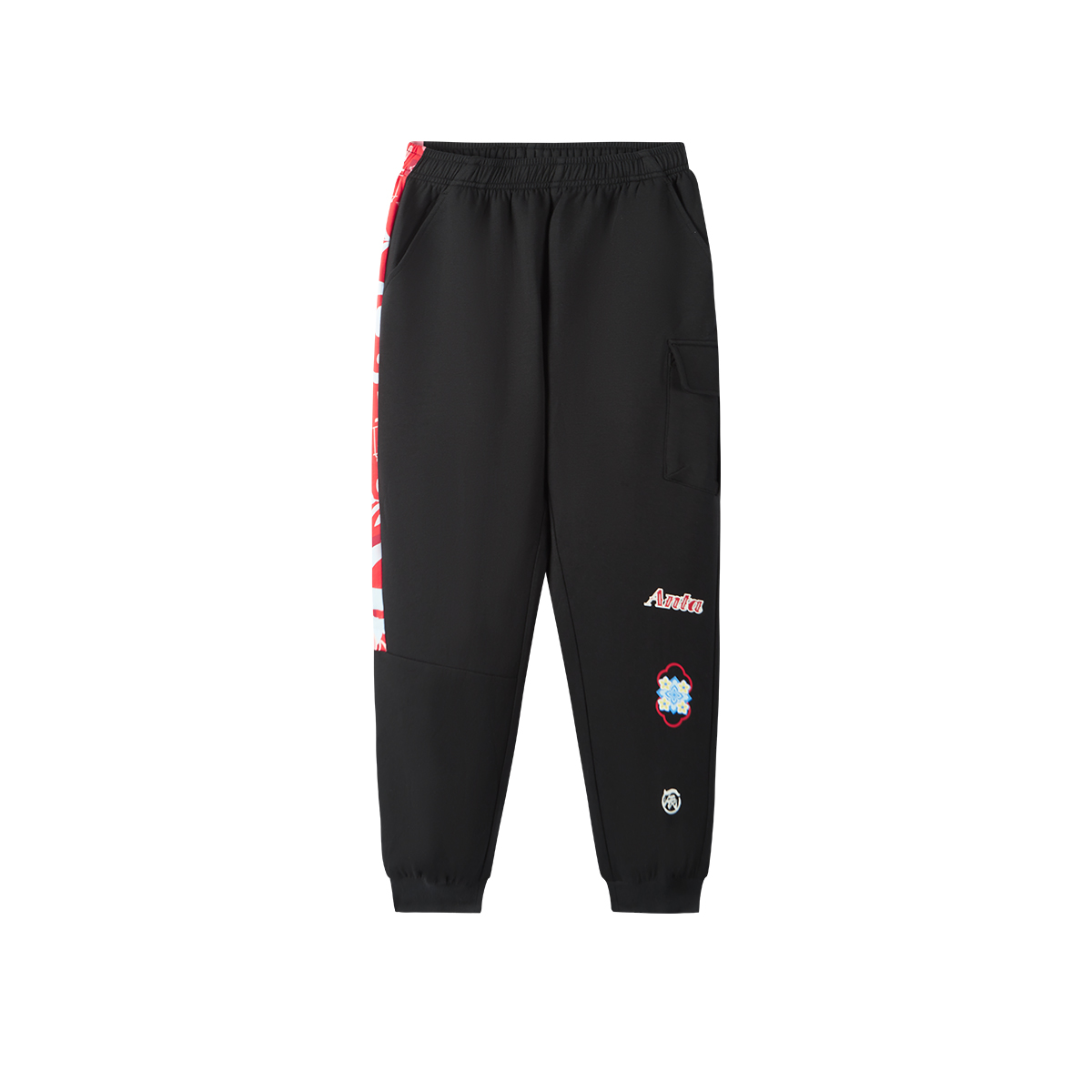 安踏针织束脚透气运动裤女童宽松