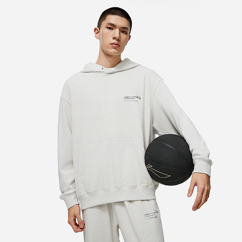 李宁韦德男款篮球连帽保暖卫衣