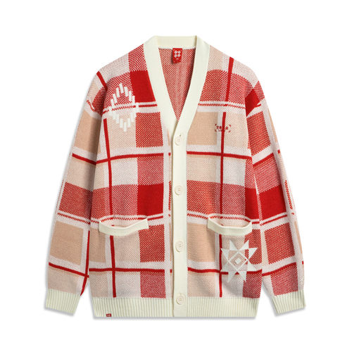 李宁冬季男子户外宽松运动编织衫