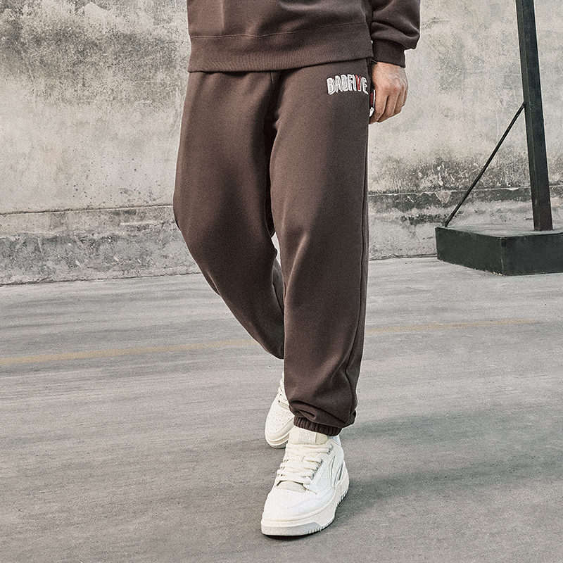 李宁长裤男子加绒御寒反伍运动裤