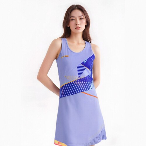李宁女子速干连衣裙轻薄羽毛球服
