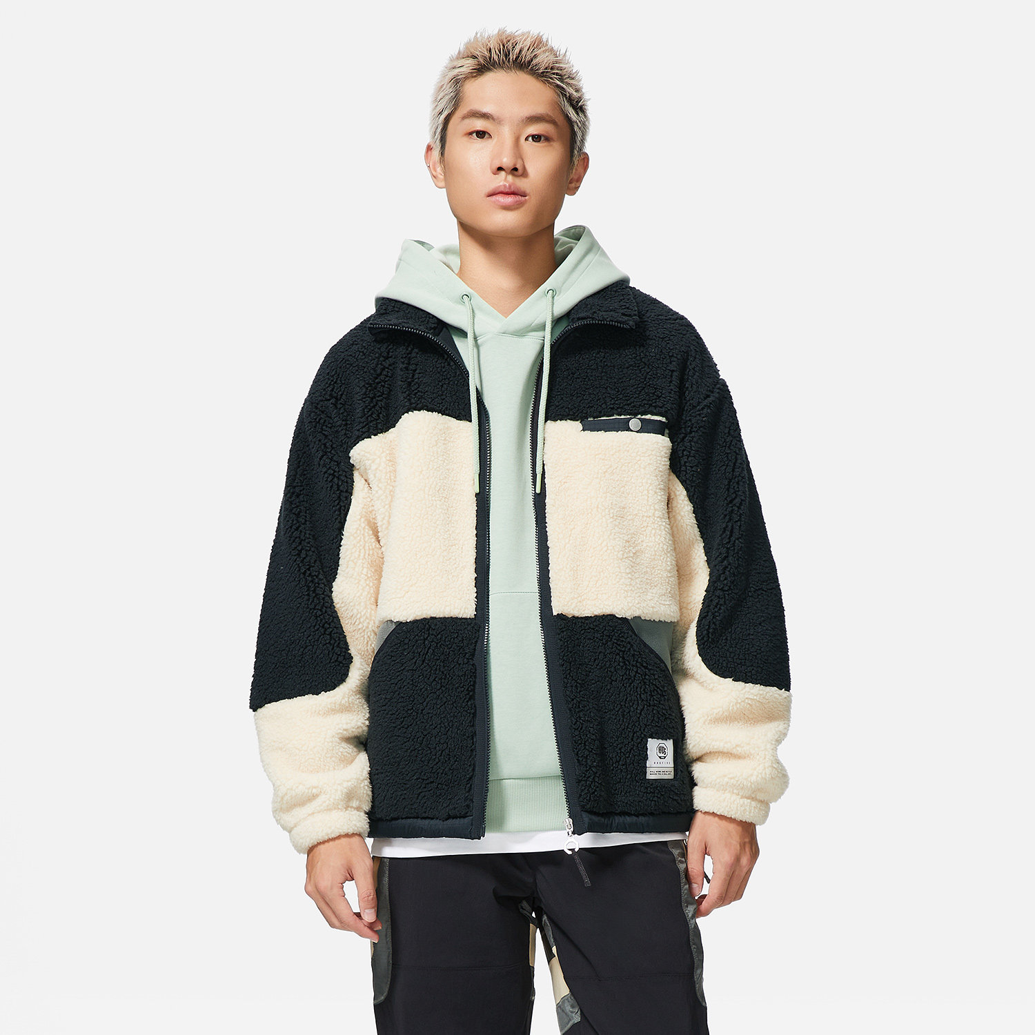 李宁反伍男子保暖立领运动外套