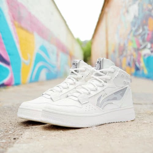 李宁山原男子减震回弹系带运动鞋